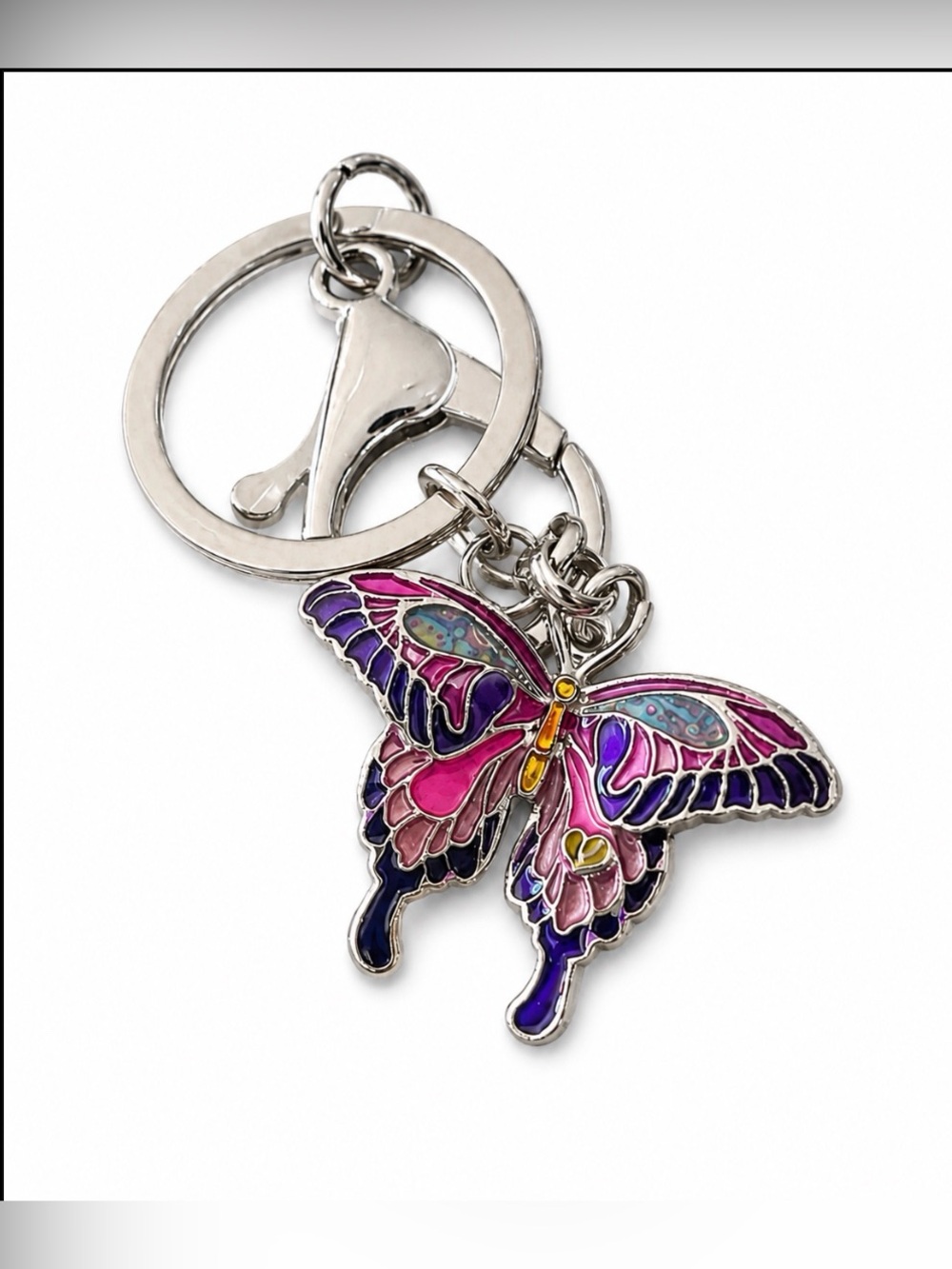 Enamel Alloy Butterfly Keychains Car Key Bag Charm New